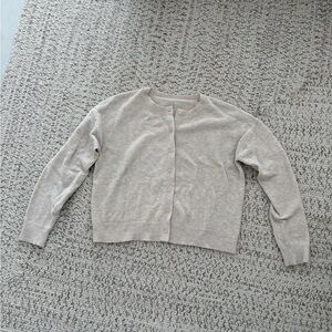 Classic Beige Women's Sweater Cardigan